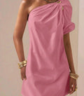 Pink Off Shoulder Dress
