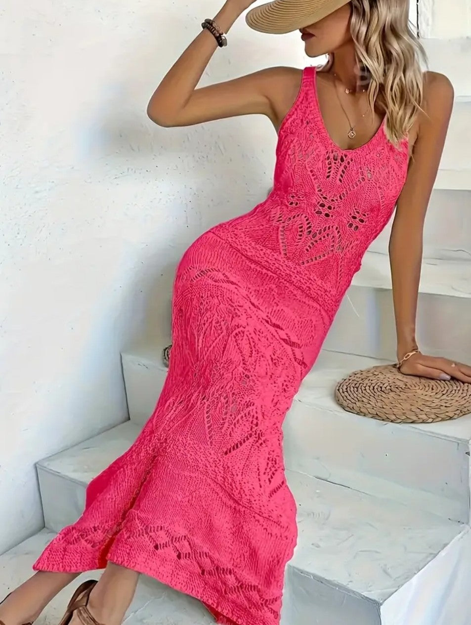 Pink Knit Dress