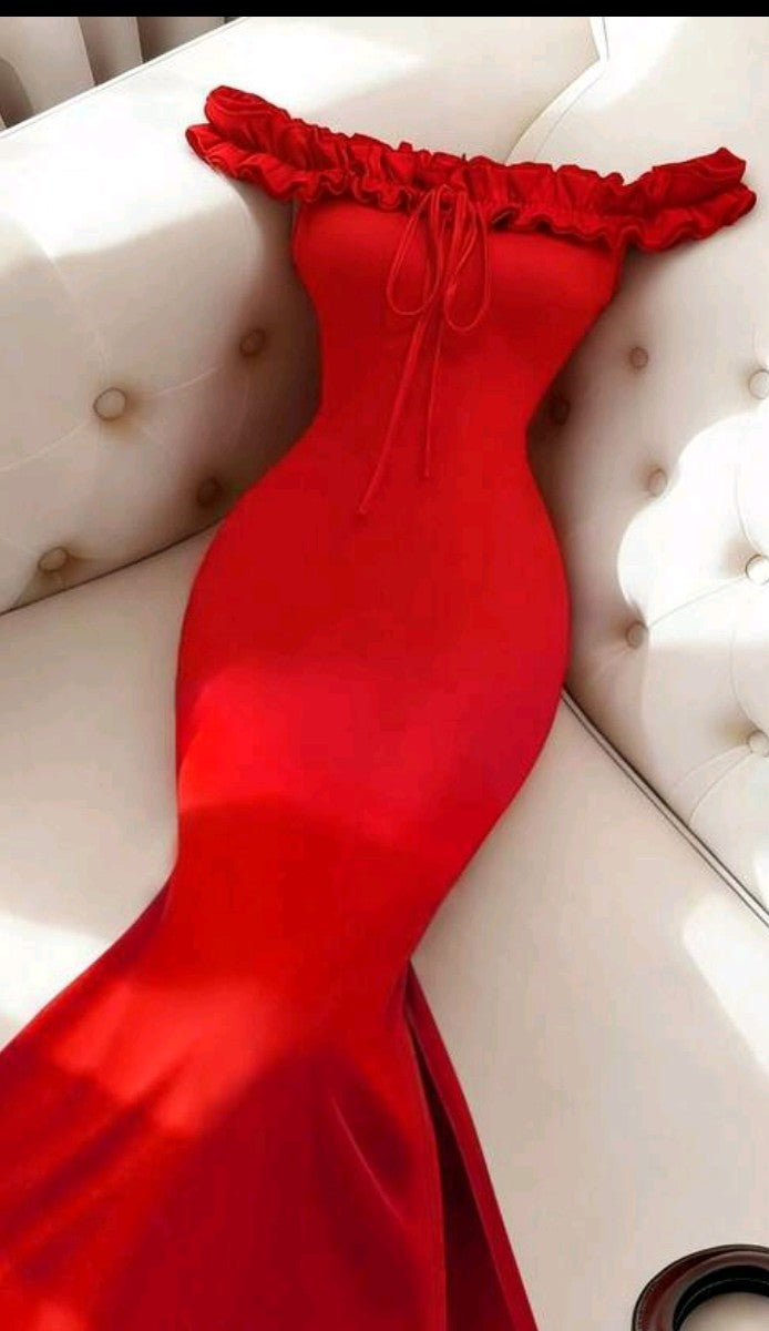 Red Bardot Dress