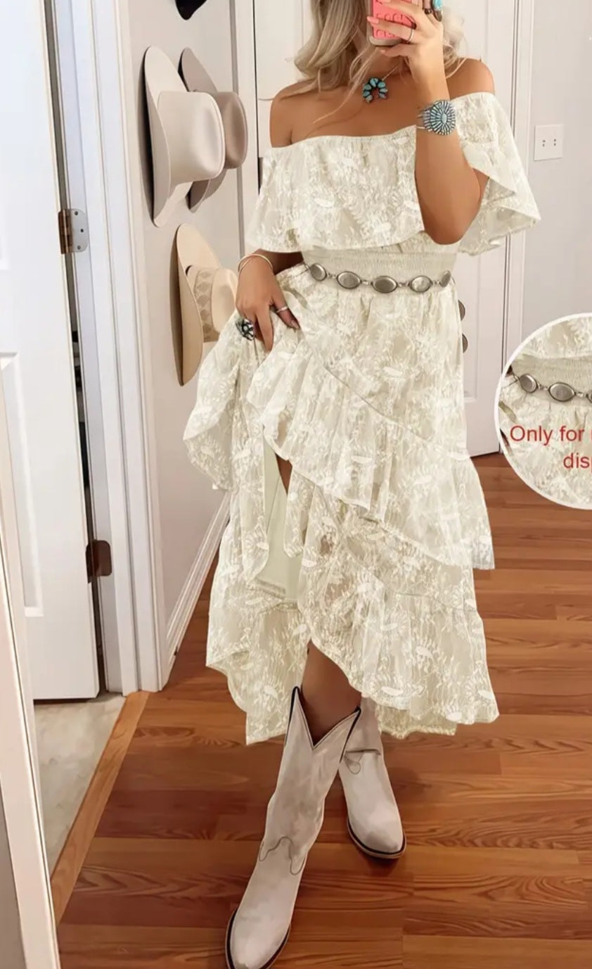 Cream Layered Dress