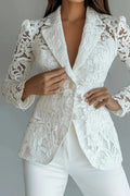 White Lace Blazer